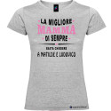Maglietta personalizzata la miglior mamma di sempre grigio