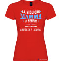 Maglietta personalizzata la miglior mamma di sempre rosso