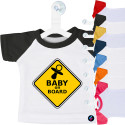 MINI T-SHIRT BIMBO A BORDO ATTENZIONE BABY ON BOARD