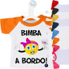 MINI T-SHIRT BIMBA A BORDO SMILE EMOJI