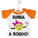 MINI T-SHIRT BIMBA A BORDO SMILE EMOJI COLORE ARANCIO COLORE ARANCIO