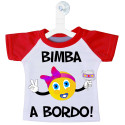 MINI T-SHIRT BIMBA A BORDO SMILE EMOJI COLORE ARANCIO COLORE ROSSO