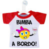 MINI T-SHIRT BIMBA A BORDO SMILE EMOJI COLORE ARANCIO COLORE ROSSO