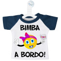 MINI T-SHIRT BIMBA A BORDO SMILE EMOJI COLORE ARANCIO COLORE BLU