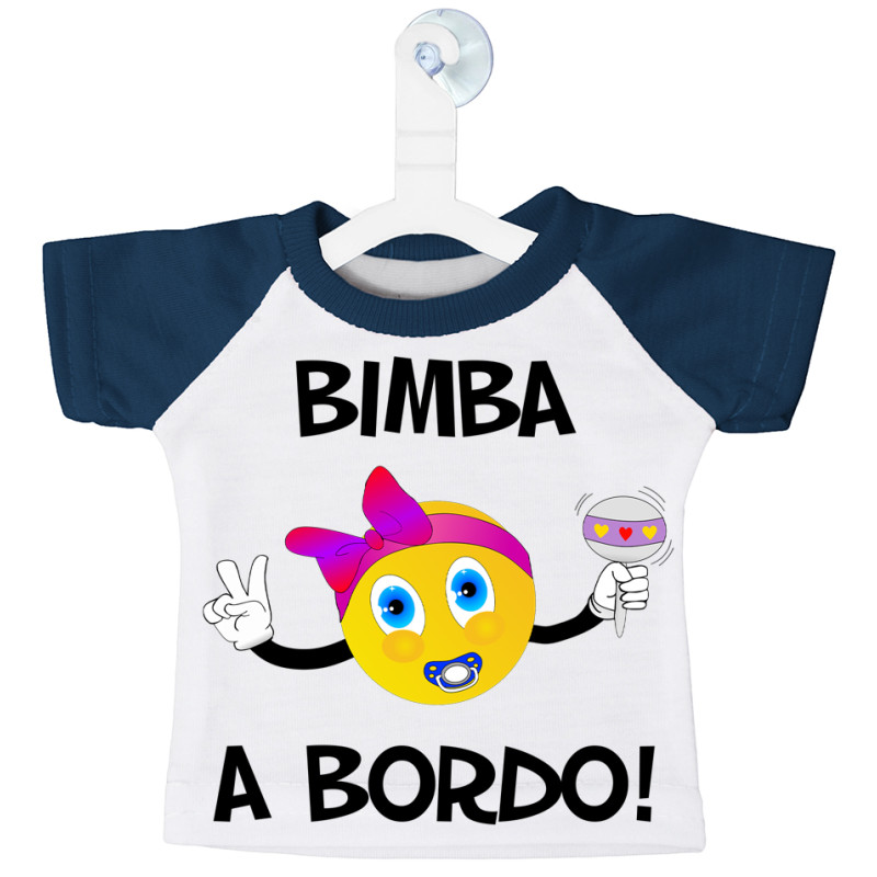 Mini T-shirt Bimba a Bordo Smile Emoji