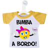 MINI T-SHIRT BIMBA A BORDO SMILE EMOJI COLORE ARANCIO COLORE GIALLO