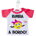 MINI T-SHIRT BIMBA A BORDO SMILE EMOJI COLORE ARANCIO COLORE ROSA FUCSIA