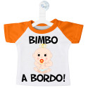 MINI T-SHIRT BIMBO A BORDO CON CIUCCIO COLORE COLORE ARANCIO