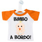 Mini T-shirt Bimbo a Bordo con Ciuccio