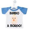 MINI T-SHIRT BIMBO A BORDO CON CIUCCIO COLORE AZZURRO