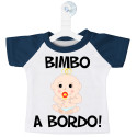 MINI T-SHIRT BIMBO A BORDO CON CIUCCIO COLORE BLU