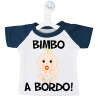 MINI T-SHIRT BIMBO A BORDO CON CIUCCIO COLORE BLU