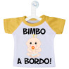 MINI T-SHIRT BIMBO A BORDO CON CIUCCIO COLORE GIALLO