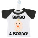 MINI T-SHIRT BIMBO A BORDO CON CIUCCIO COLORE NERO
