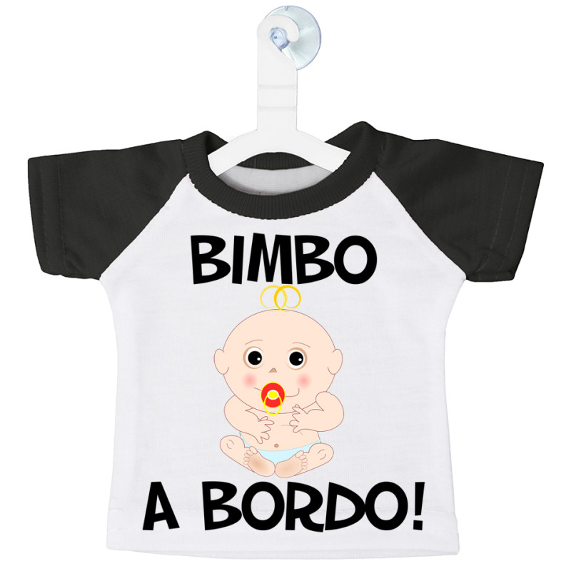 Mini T-shirt Bimbo a Bordo con Ciuccio