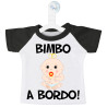MINI T-SHIRT BIMBO A BORDO CON CIUCCIO COLORE NERO