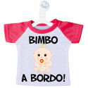 MINI T-SHIRT BIMBO A BORDO CON CIUCCIO COLORE ROSA