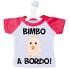 MINI T-SHIRT BIMBO A BORDO CON CIUCCIO COLORE ROSA