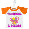 MINI T-SHIRT AUTO BIMBO A BORDO FARFALLA COLORE COLORE ARANCIO