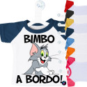 MINI T-SHIRT AUTO BIMBO BIMBA A BORDO GATTO TOM