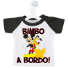MINI T-SHIRT AUTO BIMBO BIMBA A BORDO MICKEY E PLUTO COLORE NERO