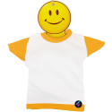 MINI T-SHIRT PER AUTO BIMBO A BORDO BICOLORE CON SMILE COLORE ARANCIO