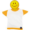 MINI T-SHIRT PER AUTO BIMBO A BORDO BICOLORE CON SMILE COLORE ARANCIO