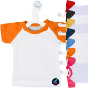 MINI T-SHIRT BIMBO A BORDO CON MANICHE COLORATE