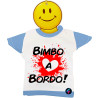 Mini t-shirt auto bimbo a bordo cuore grafite Italian Style Diffusion® colore azzurro