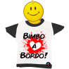 Mini t-shirt auto bimbo a bordo cuore grafite Italian Style Diffusion® colore nero