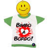 Mini t-shirt auto bimbo a bordo cuore grafite Italian Style Diffusion® colore verde