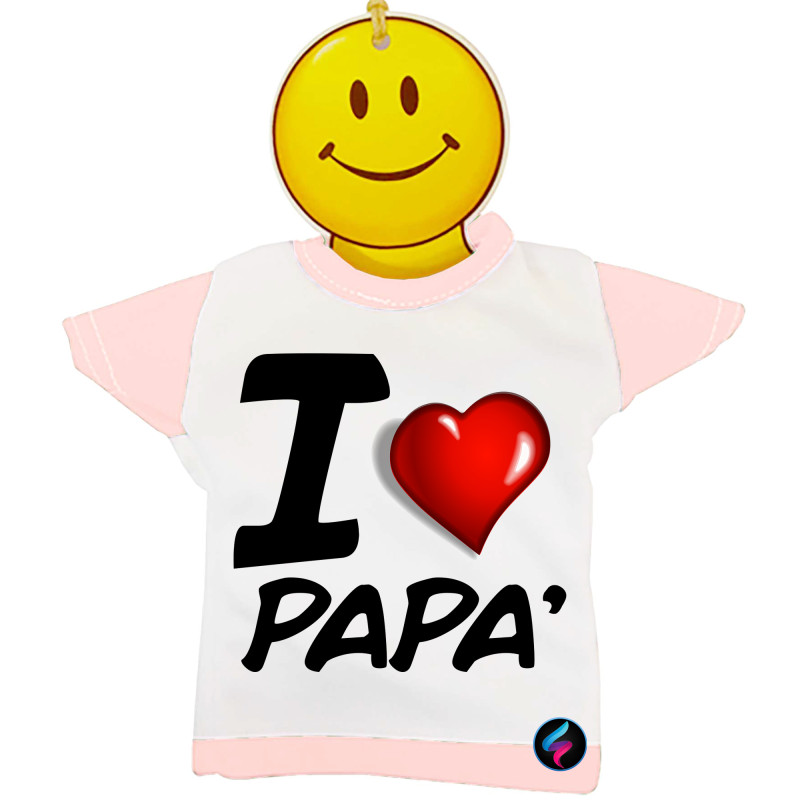 Mini t-shirt auto bimbo a bordo I love papà Italian Style Diffusion®