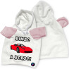 Mini t-shirt per auto bimbo a bordo felpa con cappuccio car macchina colore rosa