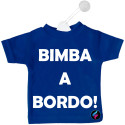 Mini t-shirt per macchina personalizzata bimba a bordo bimbo a borso colore blu
