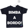 Mini t-shirt per macchina personalizzata bimba a bordo bimbo a borso colore nero