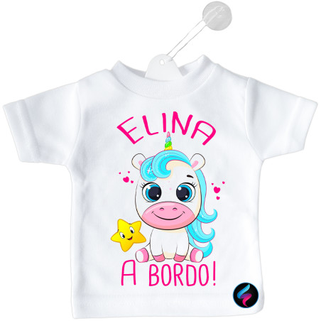Mini t-shirt bimbo a bordo per auto unicorno Italian Style Diffusion®
