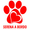 Adesivo personalizzato a bordo zampa sticker colore rosso