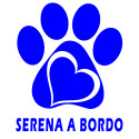 Adesivo personalizzato a bordo zampa sticker colore blu royal