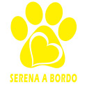 Adesivo personalizzato a bordo zampa sticker colore giallo