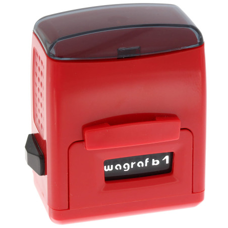 Timbro Wagraf B1s automatico rosso 28 x 12 mm