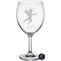 Calice baloon vino personalizzato con incisione cupido nomi coordinate singolo