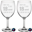Calice baloon vino personalizzato con incisione 18 anni compleanno