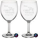 Calici baloon vino personalizzati con incisione laurea dottore