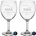 Calice baloon vino personalizzato con incisione papà forte