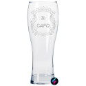 Boccale da birra personalizzato con incisione il capo singolo
