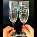 Flute calice con incisione a laser auguri dedica 2
