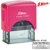 Timbro Shiny S-843 personalizzato rettangolare 47 x 18 mm colore rosa fucsia