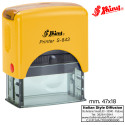 Timbro Shiny S-843 personalizzato rettangolare 47 x 18 mm colore giallo
