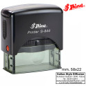 Timbro Shiny S-844 personalizzato rettangolare 58 x 22 mm colore nero