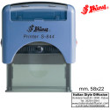 Timbro Shiny S-844 personalizzato rettangolare 58 x 22 mm colore blu 2